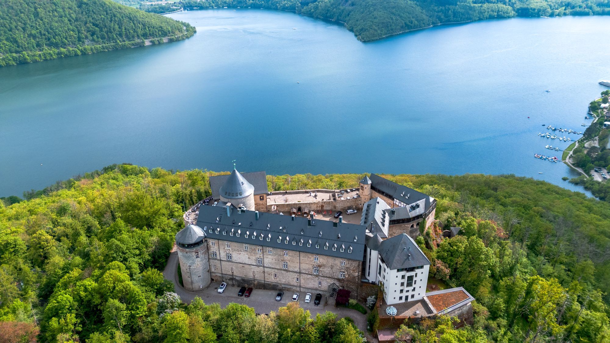 Schloss Waldeck Drohnenfoto